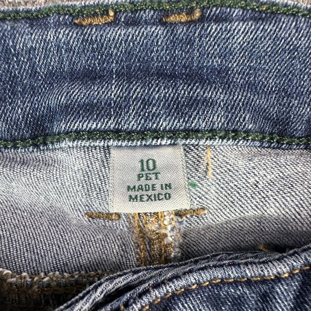 L.L.Bean Jeans Womens 10 Pet 1912 Skinny Blue Coolmax Tencel Stretch Excellent - Picture 4 of 12